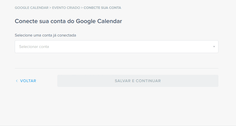 conectando sua conta do google calendar