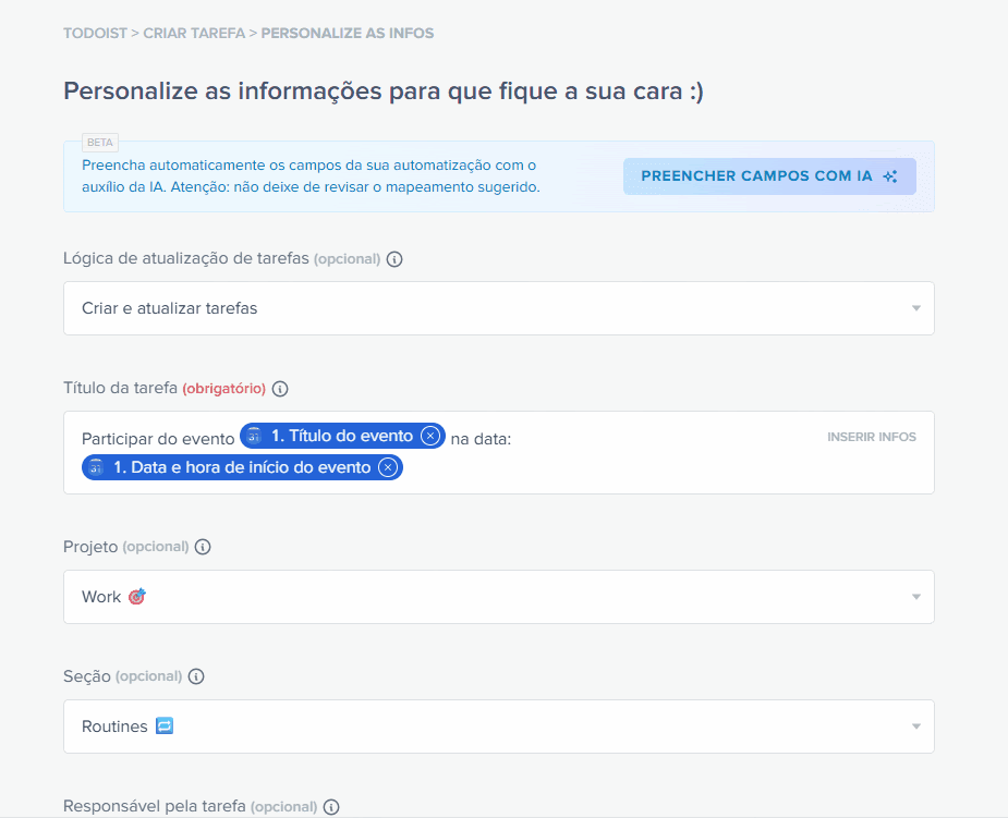é possivel integrar todoist e google calendar