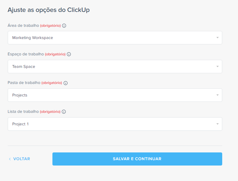ajustes clickup