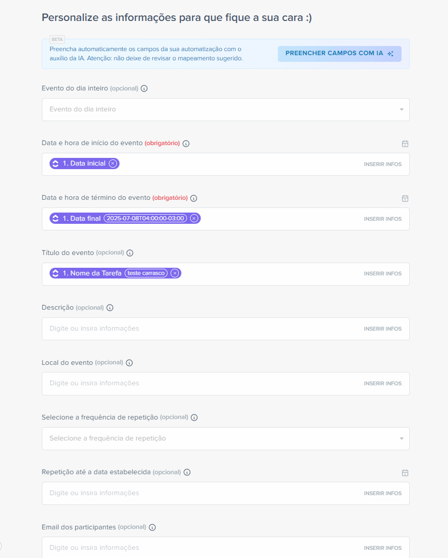 como integrar clickup com google agenda final da integração