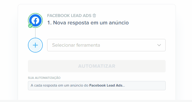 começar automatização zoho e facebook