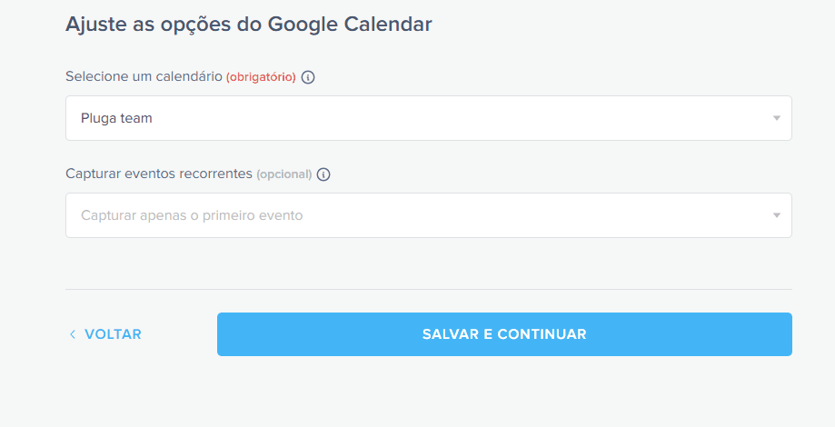 ajustar opções de calendario e eventos do google agenda