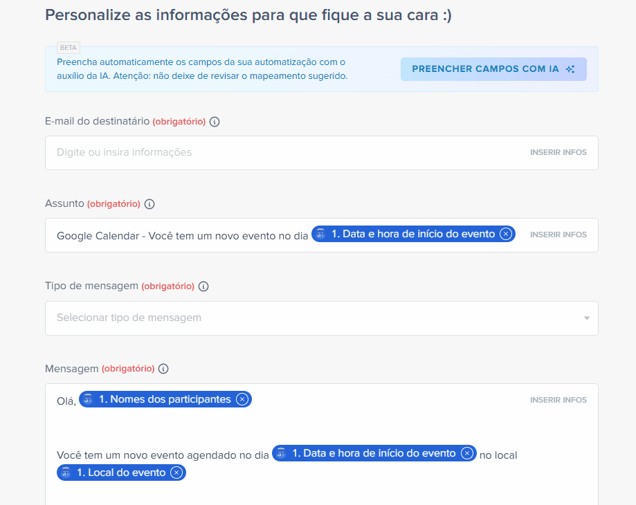 ultimo passo para sincronizar agenda google e outlook