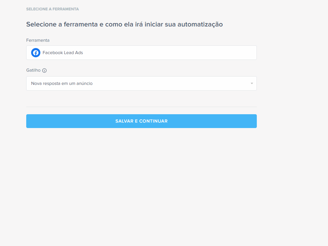 conexão do facebook lead ads na integração com rd crm