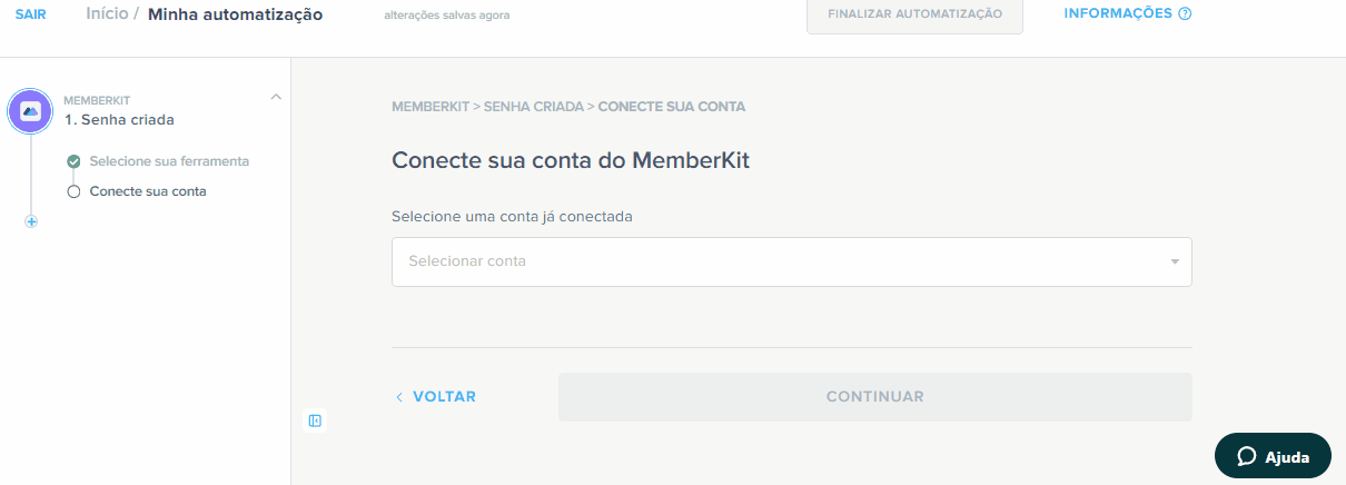 conectar conta memberkit