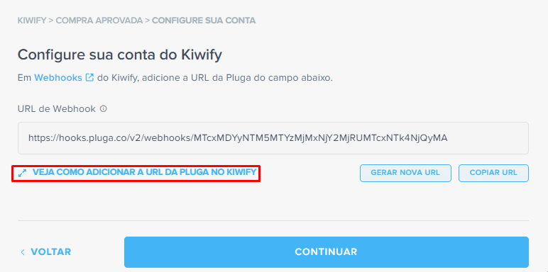url pluga no kiwify