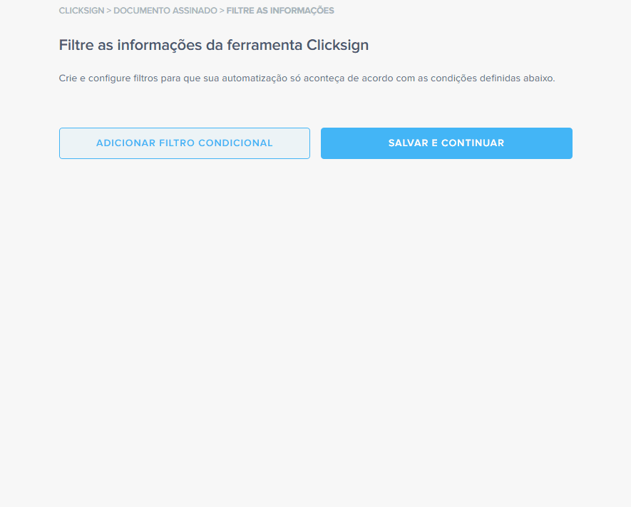 filtros condicionais para organizar contratos de clientes na nuvem