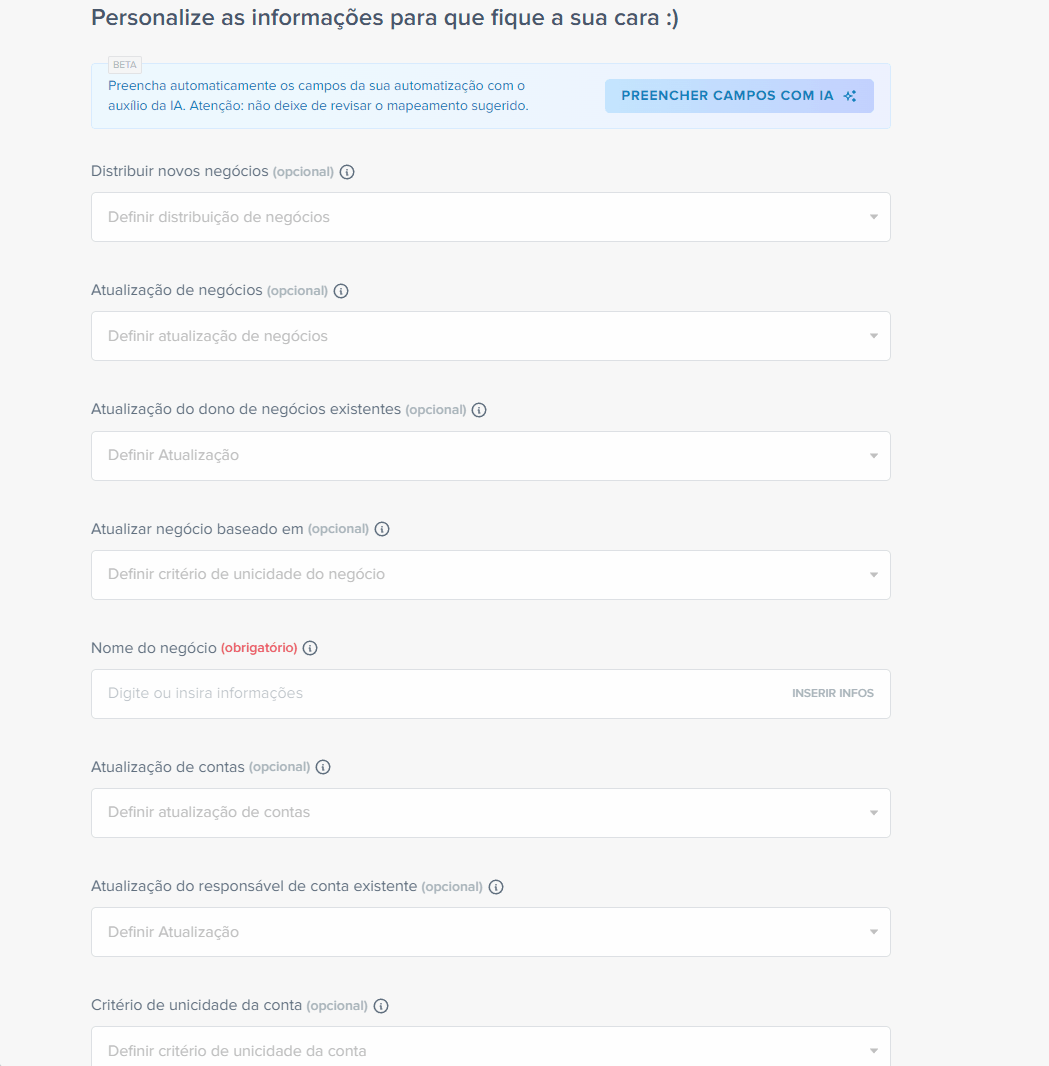 facebook lead ads zoho crm mapeamento