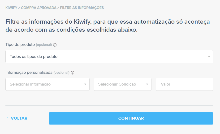filtros automatização