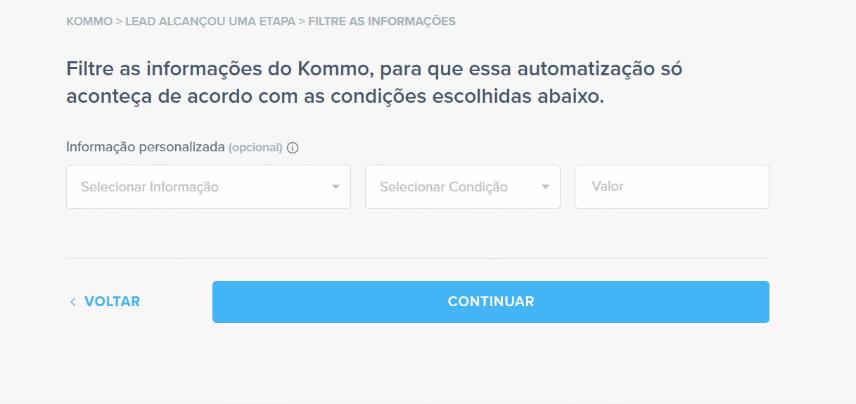 filtros kommo sheets