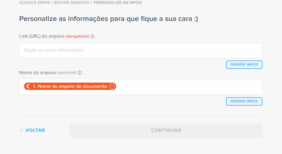 integrar clicksign e google drive mapeamento