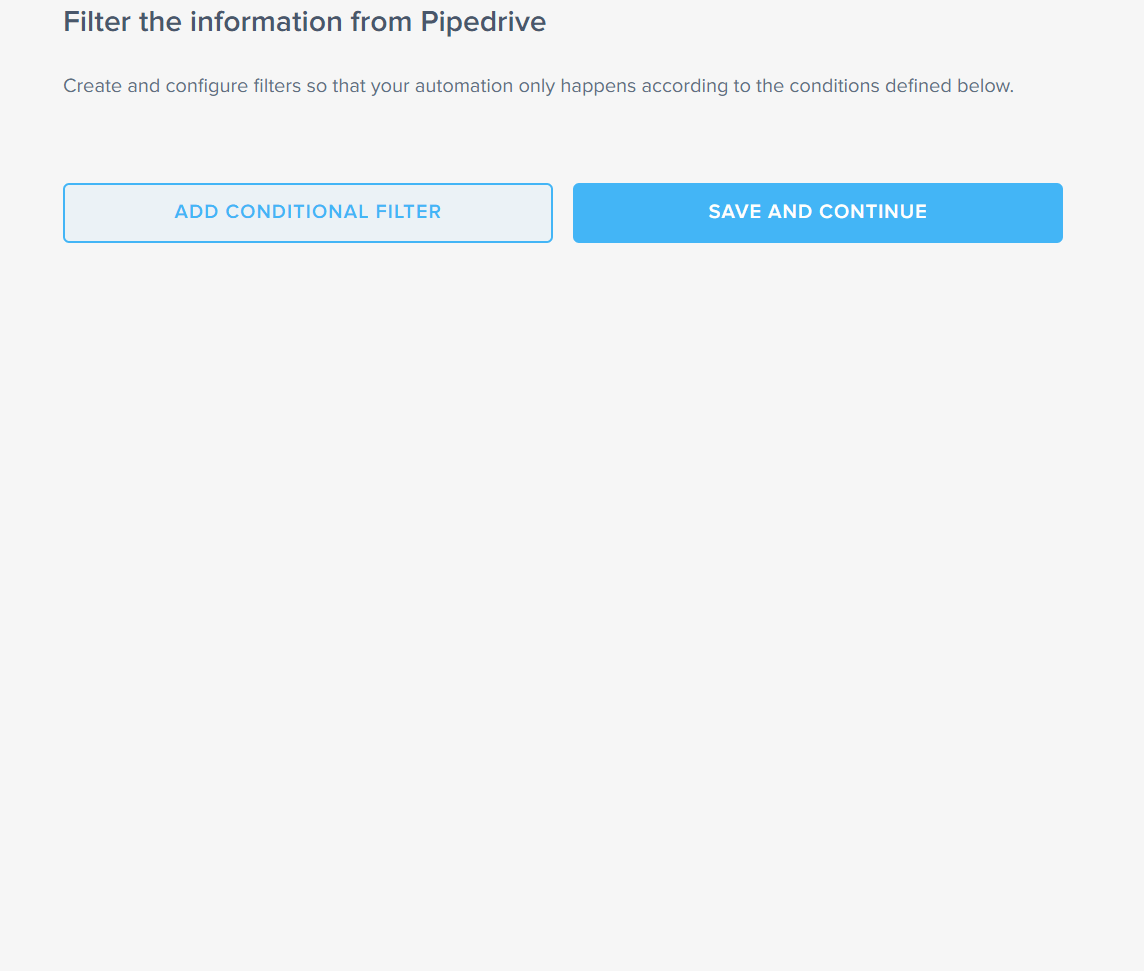 conditional filters on the pipedrive mailchimp integration