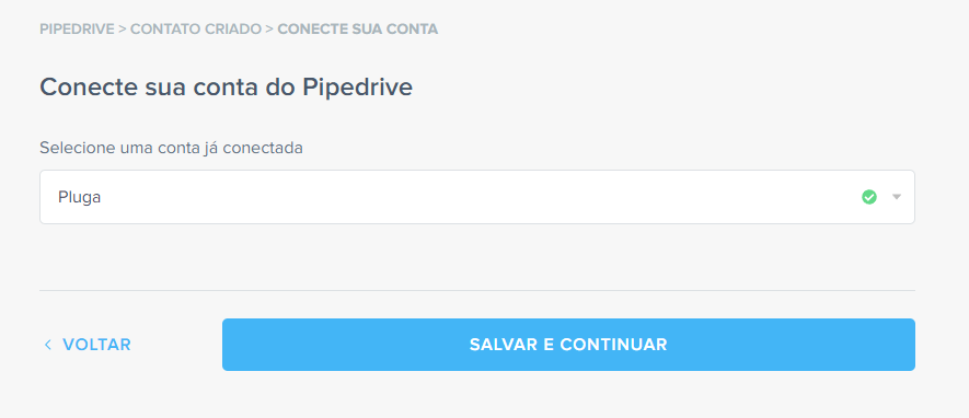 conectar conta na pluga