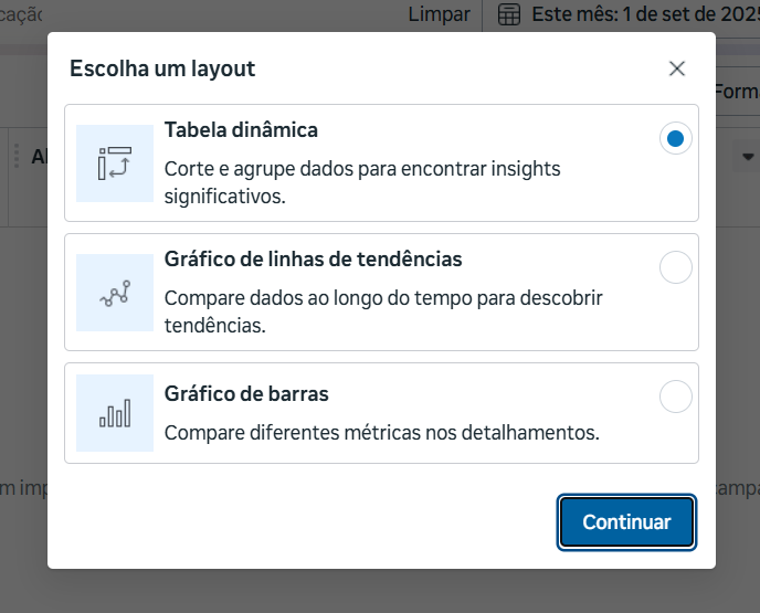 layout para facebook ads