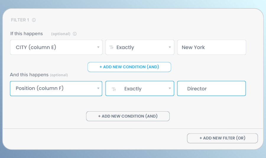 pluga conditional filter