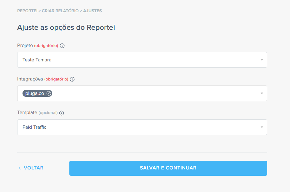 relatorio automatico com pluga