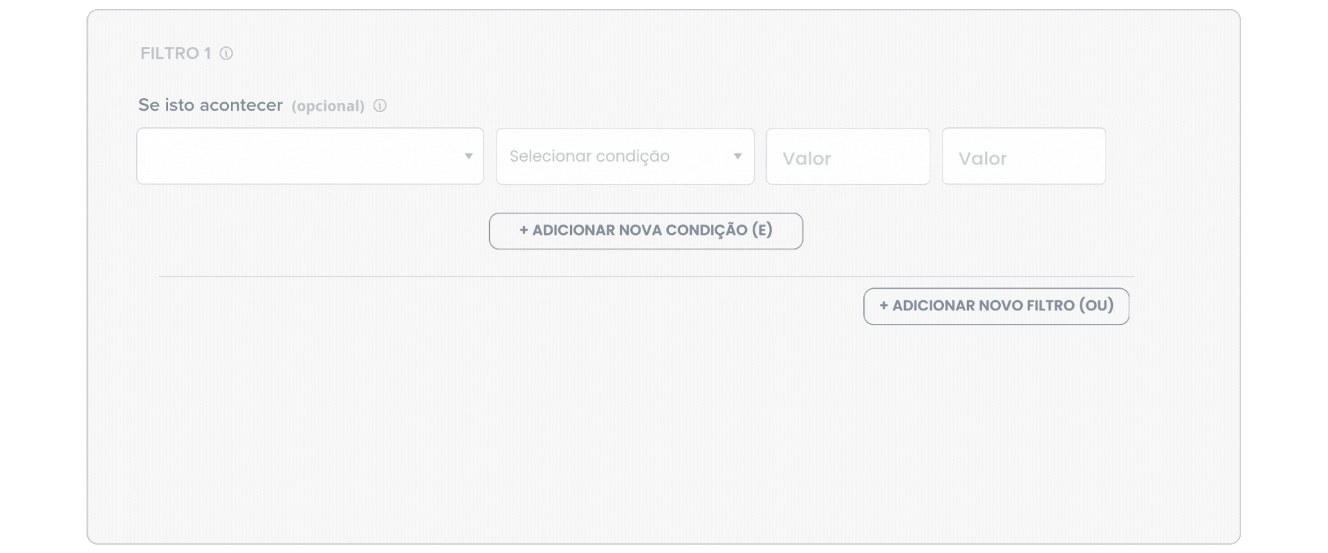 Configurando filtros condicionais para Facebook Ads