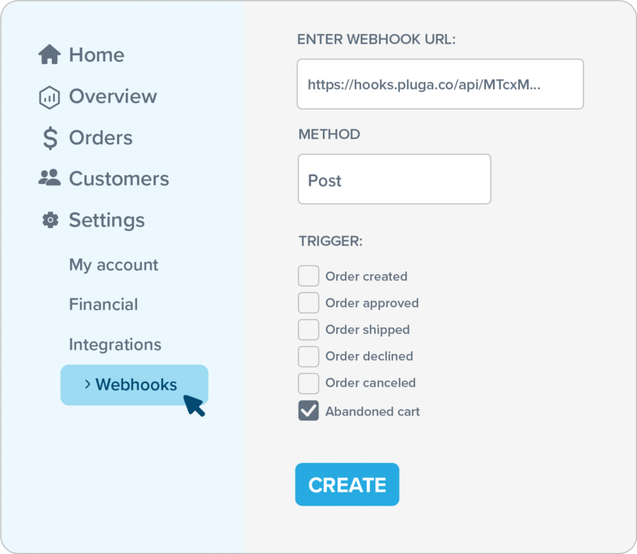 Webhook page