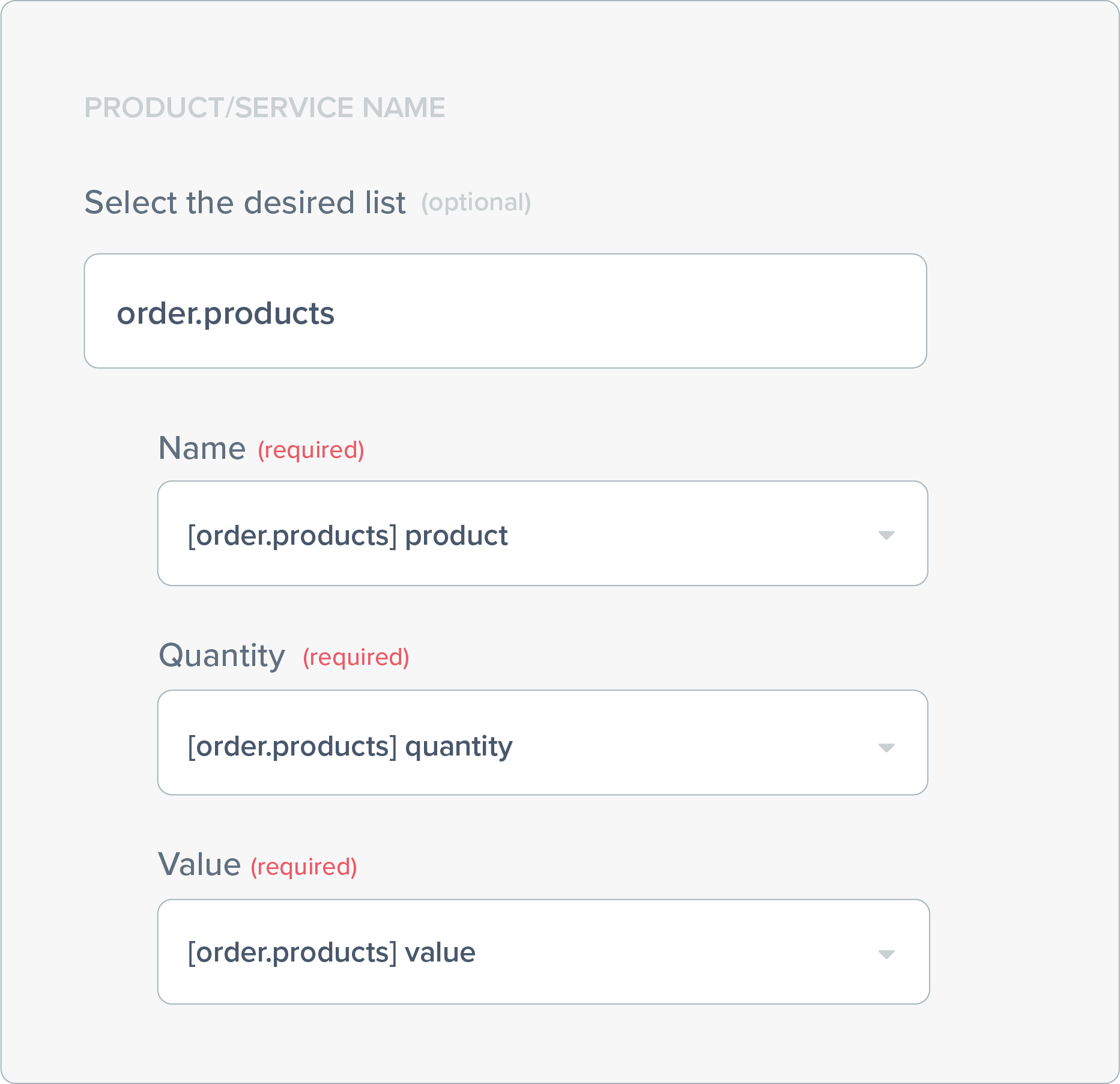 webhook array