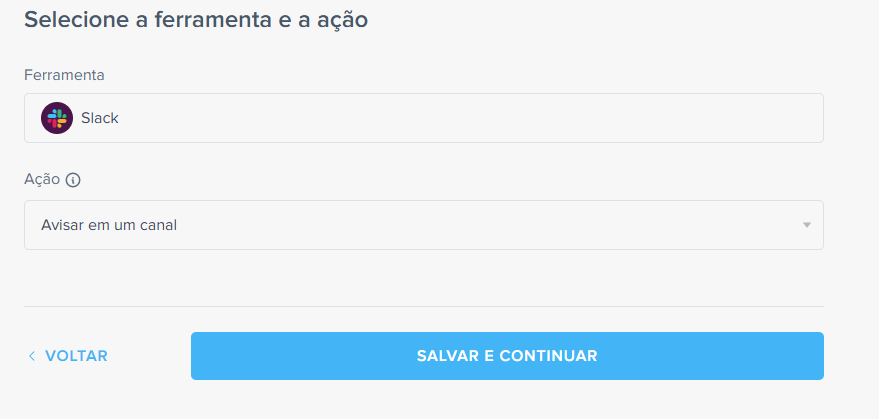 insira o slack