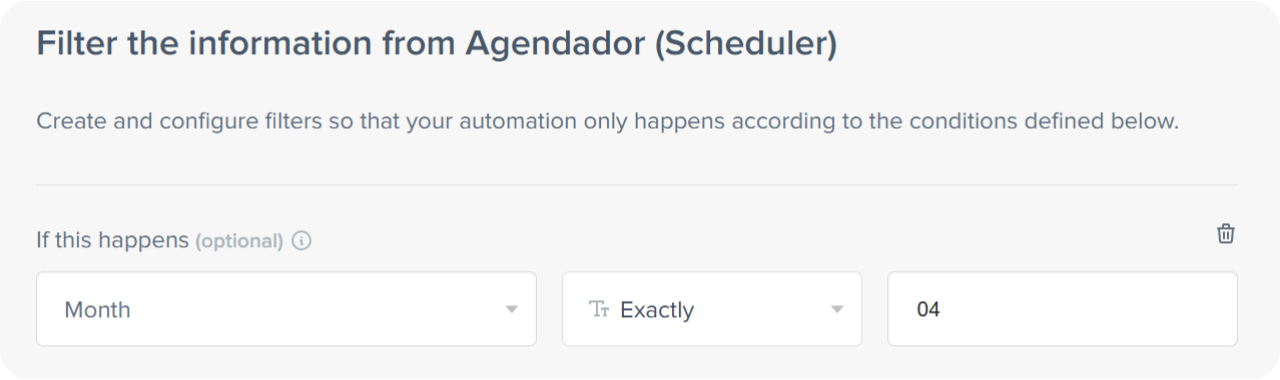 filtros personalizados da automatização