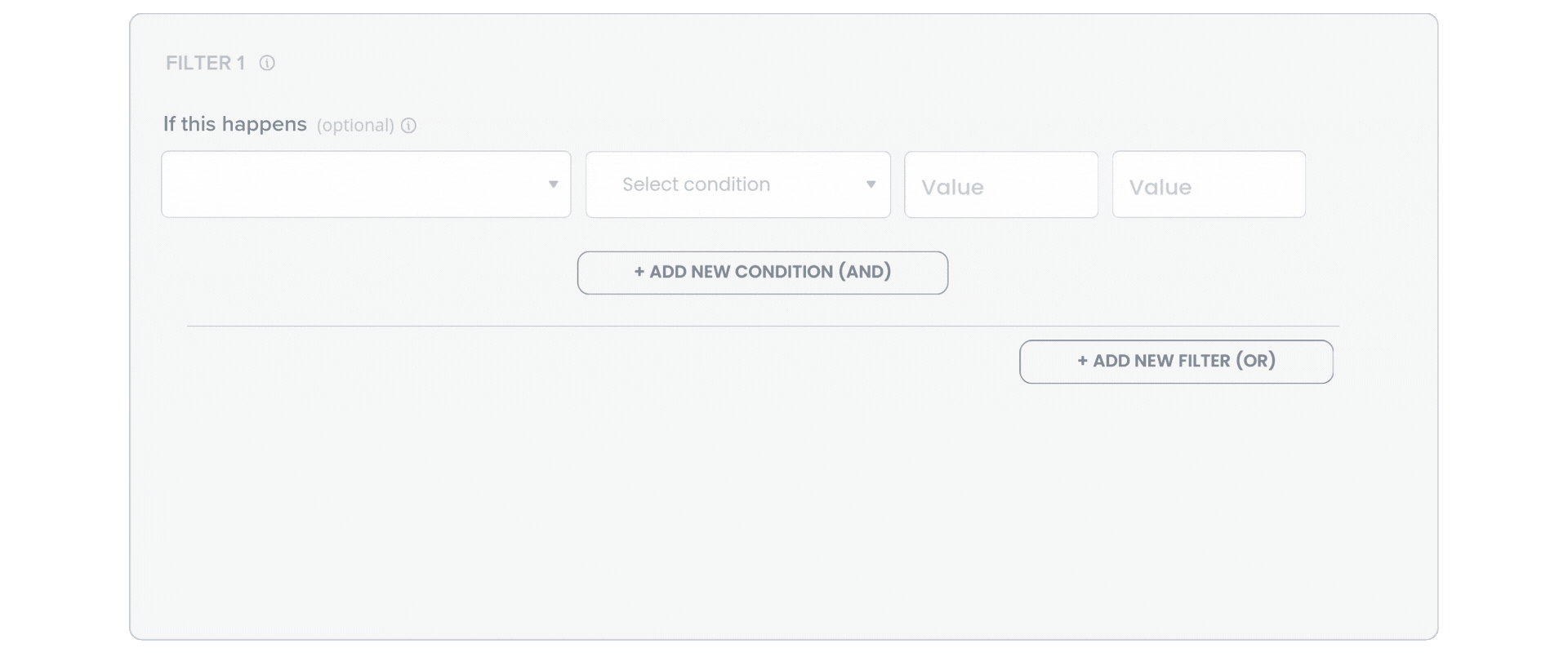 Configurando filtros condicionais para Facebook Ads