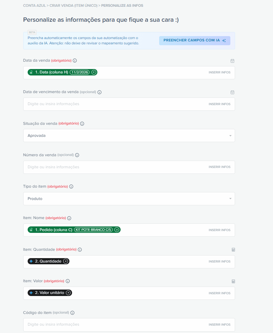 ia para controle de estoque construçao do mapeamento