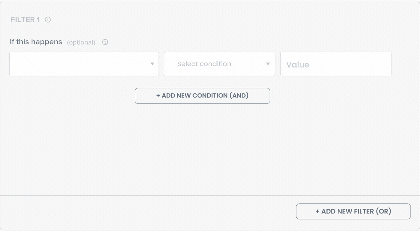 conditional filters CRM