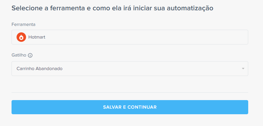 carrinho abandonado na hotmart automatização