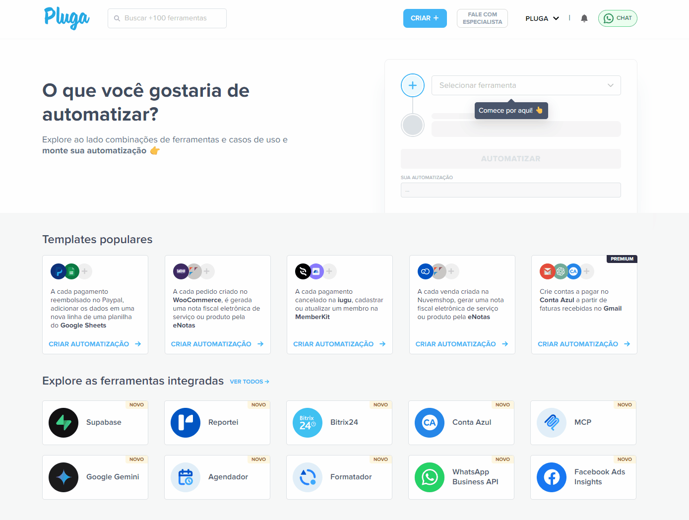 mensagem de confirmação de pedido inicio auto