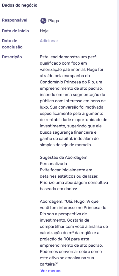 resultado da categorização de leads com IA