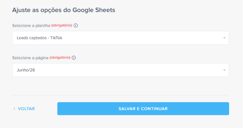 leads automatizados tiktok + sheets