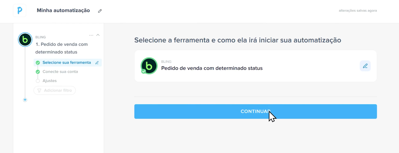 Configuração do roteador da Pluga separando pedidos por tipo de pessoa entre Bling e Agendor