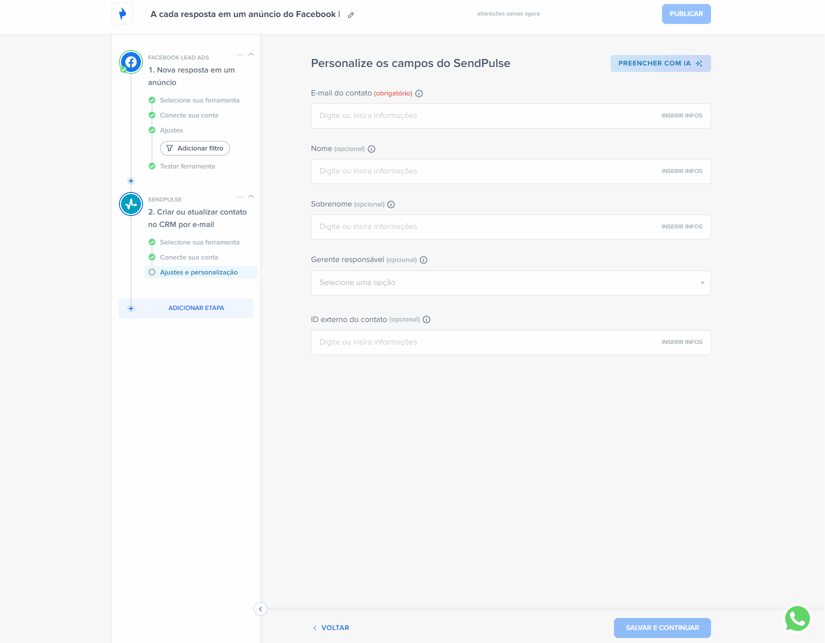 integrações sendpulse final da auto