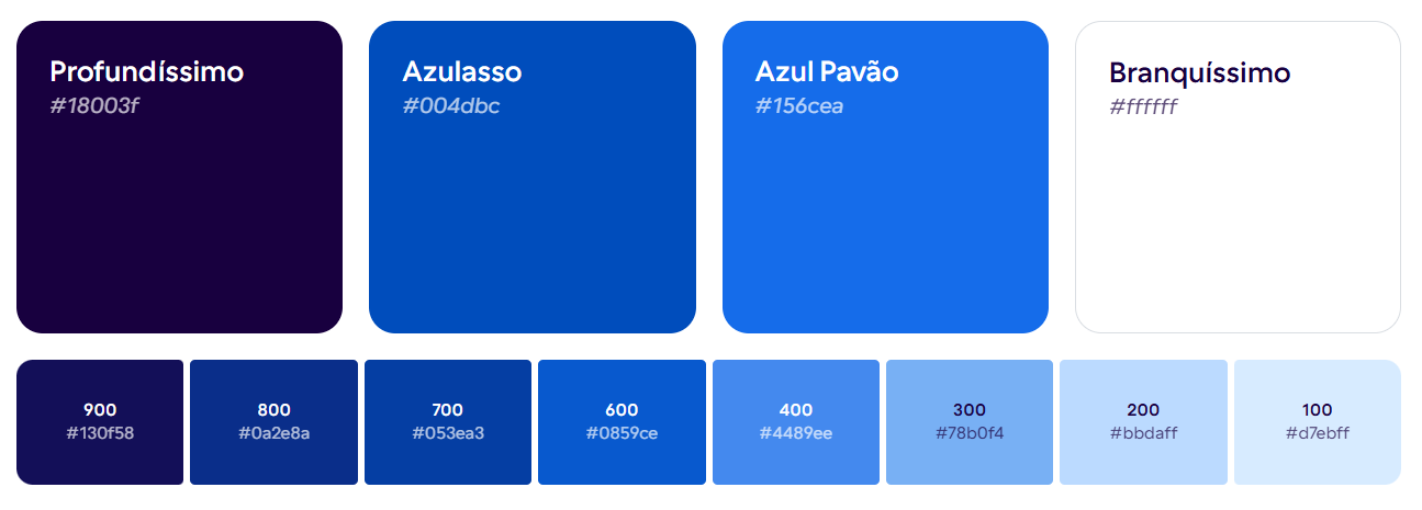 nova paleta de cores pluga