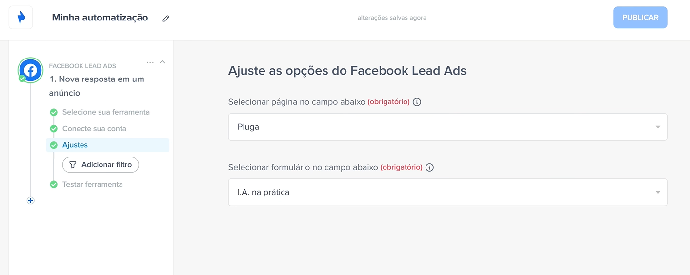 ajuste de pagina e formulario facebook